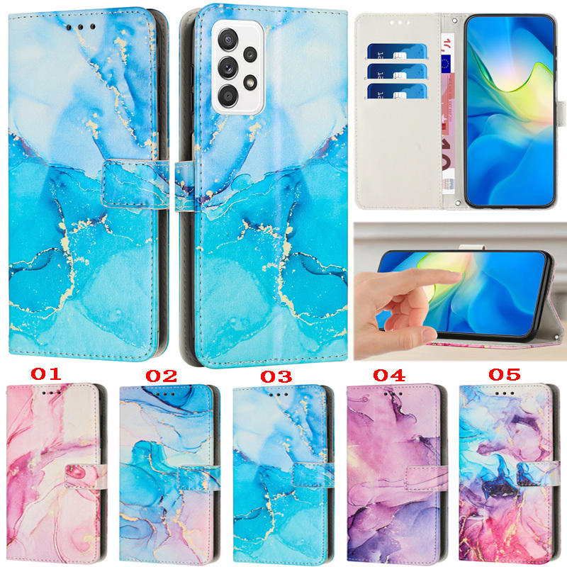 Slim สําหรับ Samsung Galaxy A14 A53 A33 A73 A13 A12 A52S A22 A23 A52 A04 A03 Core A03S A04S Luxury กระเป๋าสตางค์หนัง PU ช่องใส่การ์ดผิวป้องกันพลิกขาตั้งฝาครอบกรณี