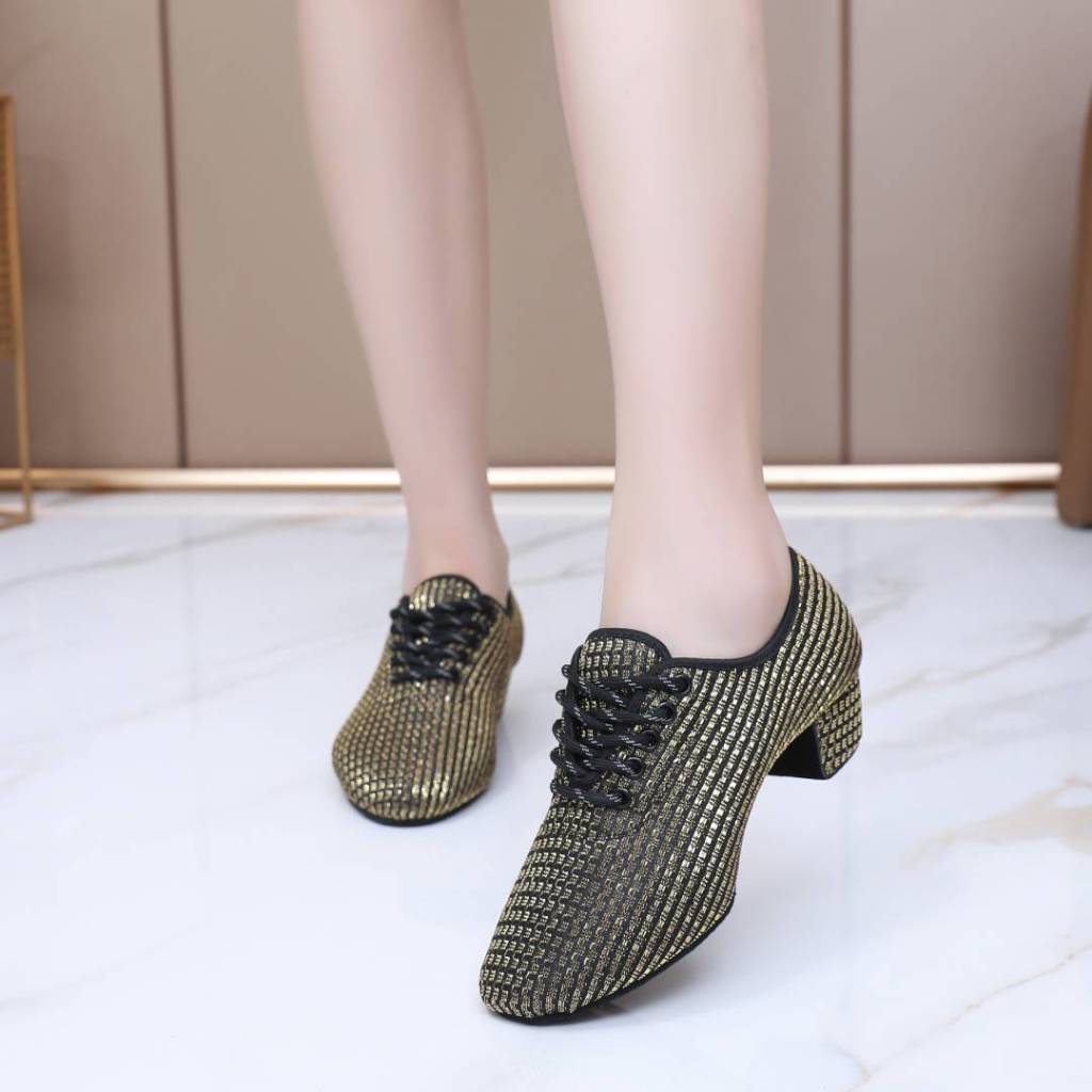 รองเท้าผ้าใบผู้หญิงรองเท้าครูรองเท้าเต้นรําแบบละตินสุภาพสตรี Ballroom Tango รองเท้าเต้นรํา Salsa รองเท้าฝึกซ้อม