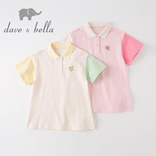 Dave Bella 6M-12Y โซดาผ้าฝ้ายชุดเด็กผู้หญิงฤดูร้อนเด็กเสื้อผ…
