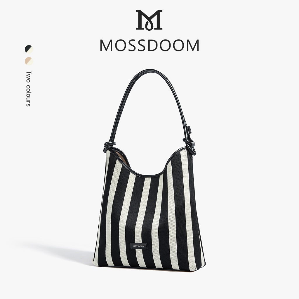 MOSSDOOM Stria Bag กระเป๋าสะพายทรงสูง ดีไซต์ลายริ้ว น้ำหนักเบาเเมตซ์ง่ายกับทุกลุค