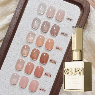 XEIJAYI 15มล น้ำยาทาเล็บสีนู้ดอ่อนๆ 6 สี เงางามยาวนาน เหมาะสำหรับทำเล็บที่บ้านและที่ร้าน