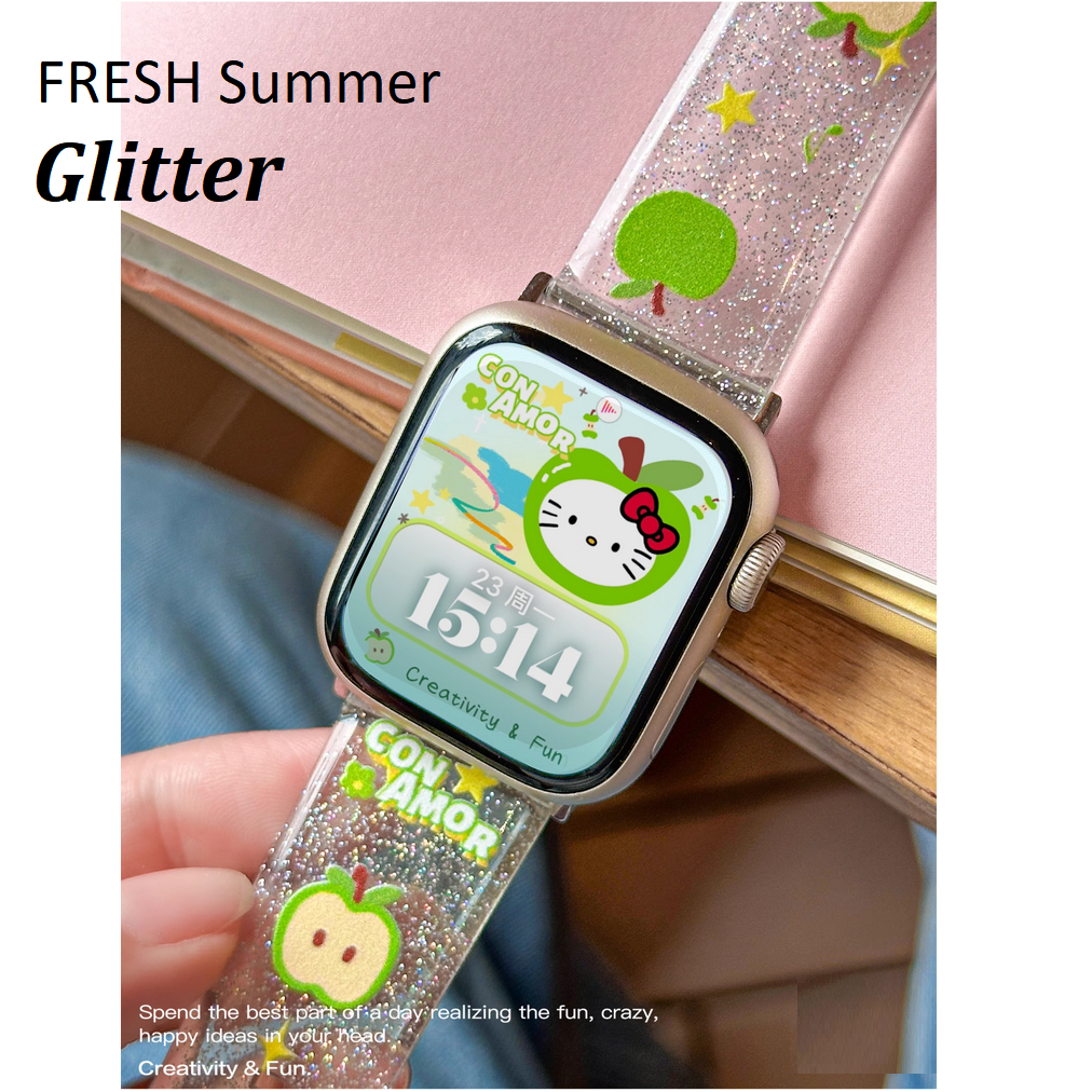 Fresh Summer Strap For Huawei Watch Fit 4 สาย Clear สาย Huawei Watch fit 4 pro Strap Glitter Huawei 