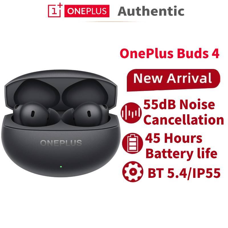 Oneplus Buds 4 หูฟังไร้สายบลูทูธ 55dB ลดเสียงรบกวน Dual DAC คุณภาพเสียงไฮไฟบลูทูธ 5 4 อายุการใช้งานแบตเตอรี่ยาวนาน
