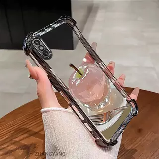 เคสสําหรับ iPhone X Xs Xr Xs Max Electroplated เคสโทรศัพท์กันกระแทกความงามคริสตัลความละเอียดสูงดีไซน์ใหม่น่ารักภาพแอปเปิ้ลซิลิโคน TPU soft case