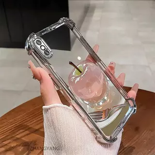 เคสสําหรับ iPhone X Xs Xr Xs Max Electroplated เคสโทรศัพท์กันกระแทกความงามคริสตัลความละเอียดสูงดีไซน์ใหม่น่ารักภาพแอปเปิ้ลซิลิโคน TPU soft case