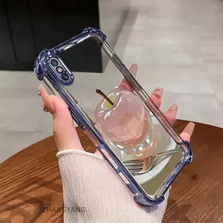 เคสสําหรับ iPhone X Xs Xr Xs Max Electroplated เคสโทรศัพท์กันกระแทกความงามคริสตัลความละเอียดสูงดีไซน์ใหม่น่ารักภาพแอปเปิ้ลซิลิโคน TPU soft case