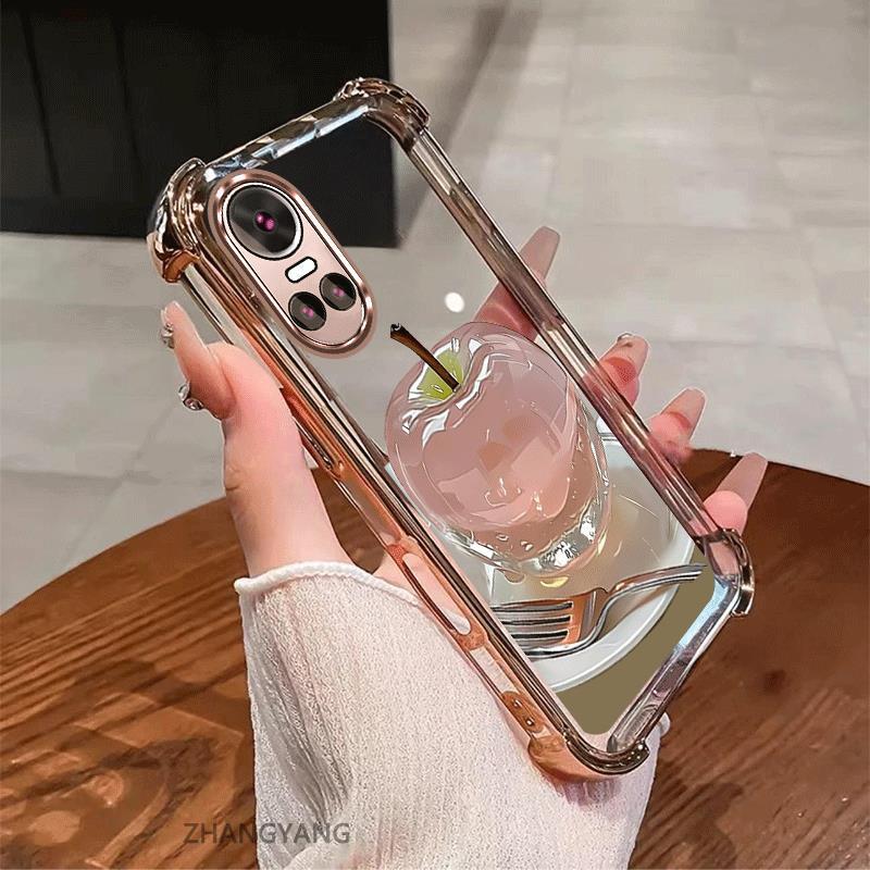 สําหรับ OPPO RENO 10 5G RENO 10 Pro 5G Electroplated กันกระแทกเคสโทรศัพท์ความงามความละเอียดสูงคริสตัลการออกแบบใหม่น่ารัก apple ภาพซิลิโคน TPU นุ่ม ราคา ถูกที่สุด ดีลบีเคเค แกลเลอรีภาพที่ 6