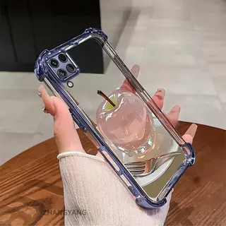 SAMSUNG สําหรับSamsung A12 A22 4G M12 M22 M32 Electroplatedกันกระแทกเคสโทรศัพท์ความงามความละเอียดสูงคริสตัลการออกแบบใหม่น่ารักAppleภาพซิลิโคนTPU soft case