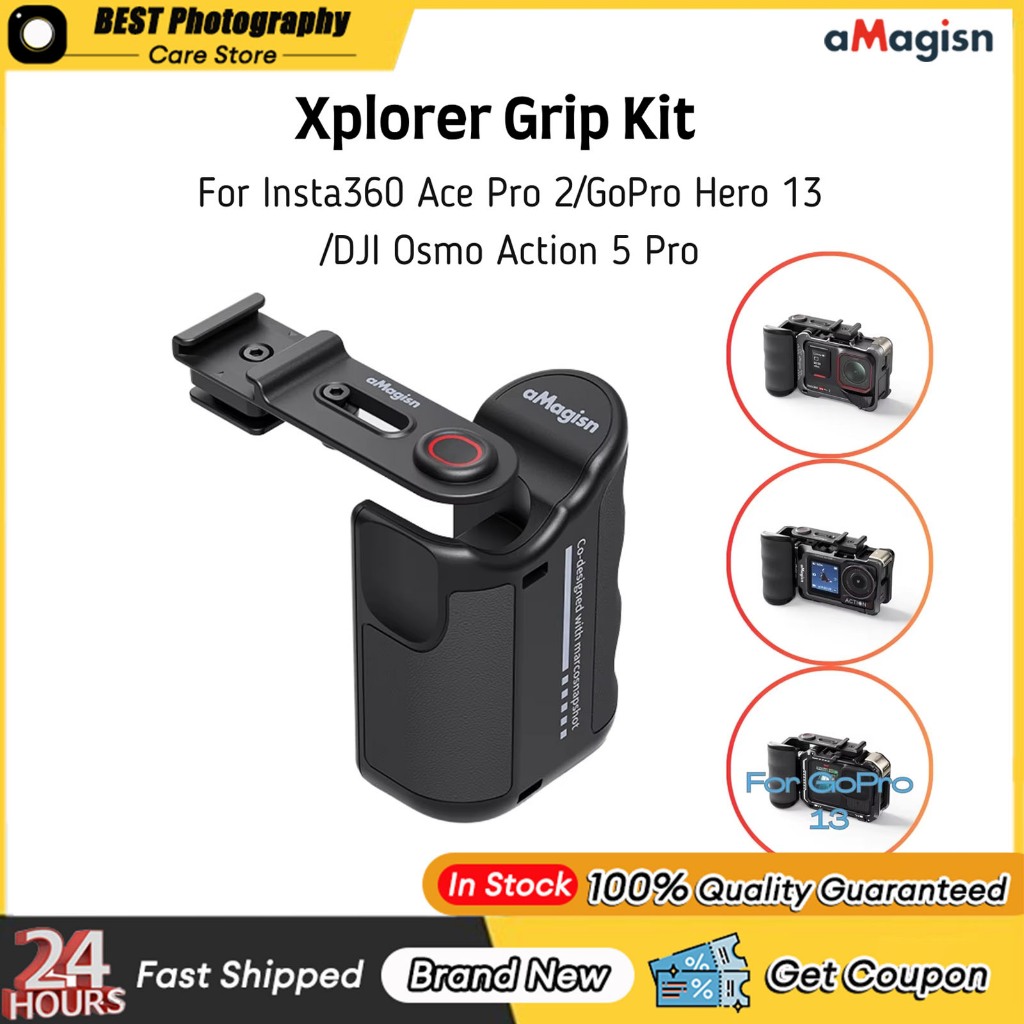 【🇹🇭 กรุงเทพฯ】amagisn Xplorer Grip Kit Vlog Mount Combo  (Only Xplorer Grip） Insta 360 Ace Pro 2 GoPr