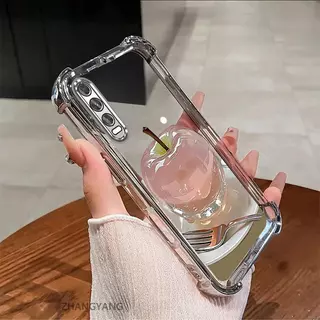 สําหรับ vivo y20 y20s y12s y20i y12a เคสโทรศัพท์กันกระแทกด้วยไฟฟ้าความงามความละเอียดสูงคริสตัลดีไซน์ใหม่น่ารักภาพแอปเปิ้ลซิลิโคน TPU soft case