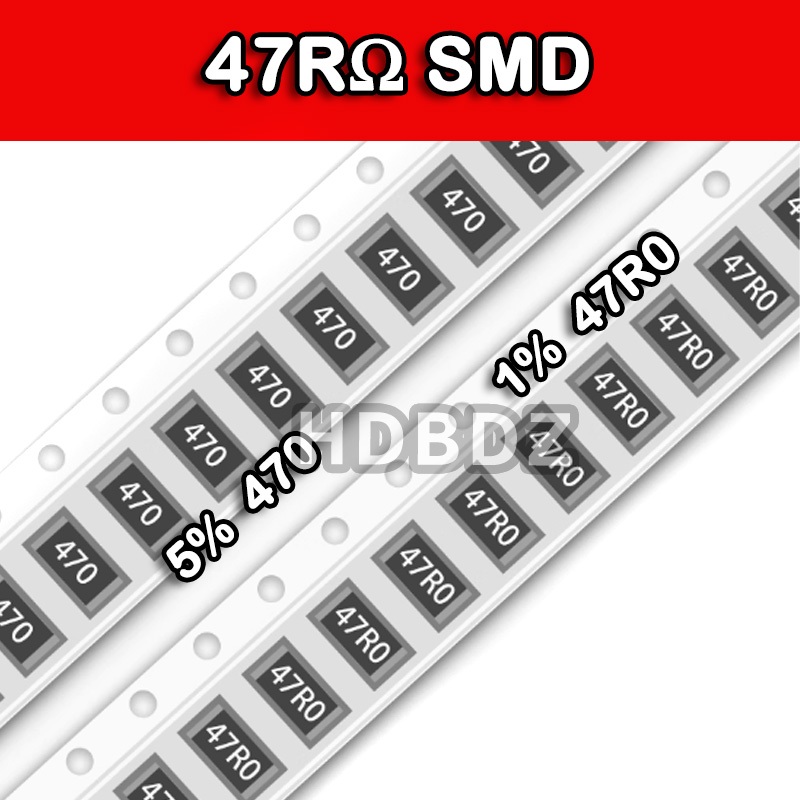 10~100PCS 47RΩ SMD resistance accuracy5%/1% 470/47R0 0603 0805 1206 2512