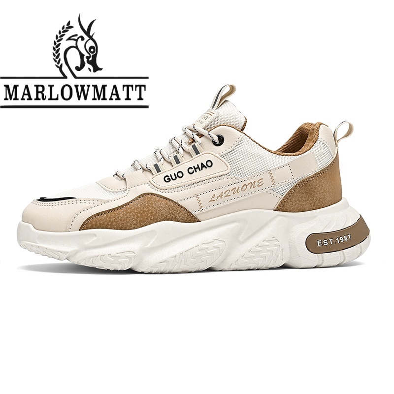 Marlowmatt รองเท้าผู้ชาย Hot Season Breathable แฟชั่น Retro กีฬารองเท้าลําลองรอง