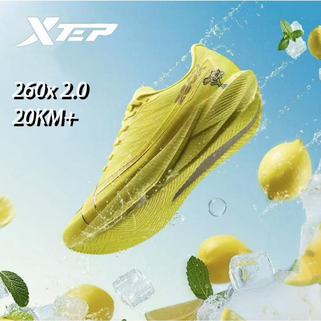 XTEP 260X 2.0 รองเท้าวิ่งมาราธอนระดับมืออาชีพผู้ชายแข่งรถคาร์บอนแผ่นดูดซับแรงกระแทกกีฬาฝึกผู้หญิง