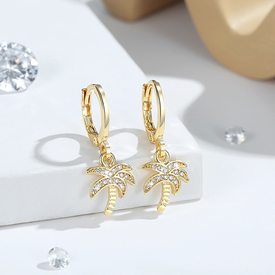 จ932 ต่างหูผู้หญิง 14เค ไทเทเนียมทองและเงินที่สวยงาม มีสีสัน ป้องกันสนิมและจางหาย เครื่องประดับ