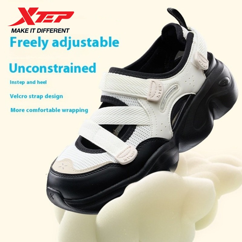 XTEP Claw-รูปMary Janeรองเท้าแตะผู้หญิงรองเท้าสบายๆ2025 Breathableกลางแจ้งConveninctสบายรองเท้าแตะลํ