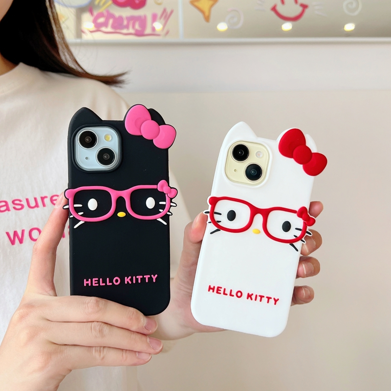 16 15 13 14 12promax 13Pro Max น่ารัก Hello Kitty เคส iphone การ์ตูนน่ารักโทรศัพท์มือถือ case16plus 16e 16pro 14pro max 15promax ซิลิโคนปกอ่อนเกราะป้องกัน pxa6