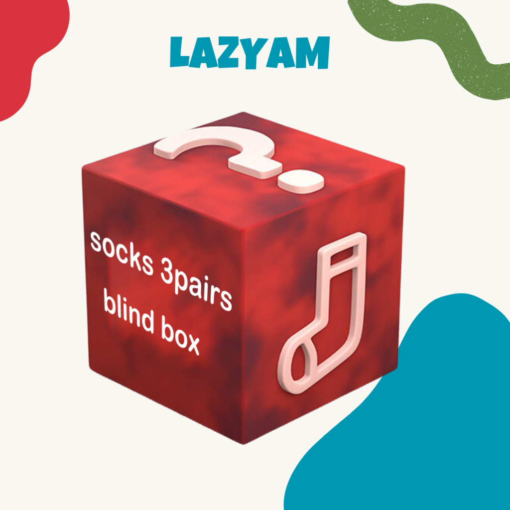 LAZYAM กล่องถุงเท้าปริศนา 3 ชิ้น - การออกแบบดั้งเดิมที่ไม่ซ้ําใคร ของขวัญที่สมบูรณ์แบบสําหรับเพื่อน