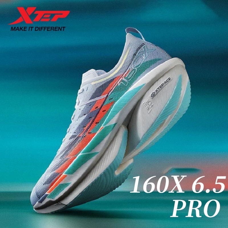XTEP 160X 6.5 PRO Champion Edition Racing แผ่นคาร์บอนรองเท้าวิ่งรองเท้าผู้ชายรองเท้าวิ่งมาราธอนมืออา