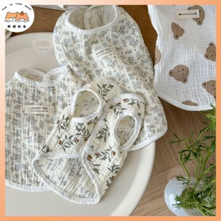 เสื้อสุนัขผ้าคอตตอน ✨ ป้องกันขนร่วง ✔️ เสื้อผ้าแมว บางเบาระบ…