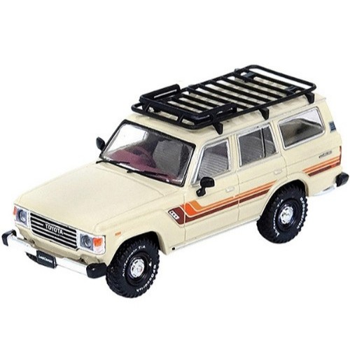 INNO64 1:64 IN64-FJ60-BEI Toyota Land Cruiser FJ60 พร้อมแร็คหลังคา Beige Diecast Scale รุ่นรถ