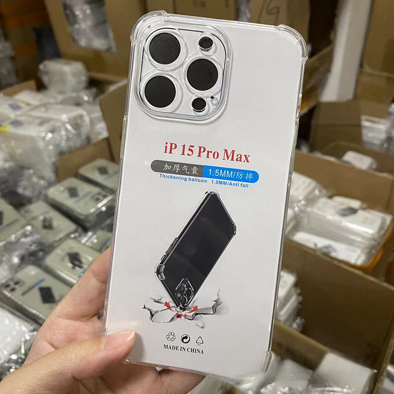 ถุงลมนิรภัยป้องกันกรณีสําหรับ iPhone 16 16e 15 14 Plus 13 mini 12 11 Pro MAX XR SE3 SE2 XS MAX สี่ชิ้นโทรศัพท์มือถือโปร่งใสกรณี Enhanced โปร่งใส Shock-Resistant กรณีถุงลมนิรภัยสี่มุมรวมทุกอย่างโปร่งใสป้องกันนุ่ม เคส