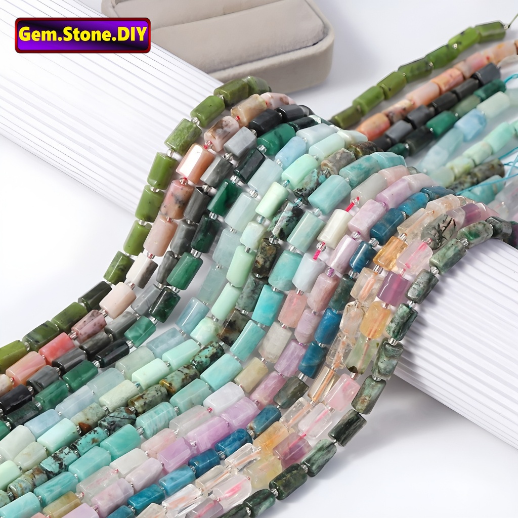 Faceted Barrel Collection Natural Stone，คอลเลกชันลํากล้องเหลี่ยมเพชรพลอยหินธรรมชาติ,หลวมลูกปัด ตัวเว้นวรรค สําหรับสร้อยข้อมือ/สร้อยคอ/แหวน/ต่างหู,ขายส่งทําด้วยมือ ทําเอง เครื่องประดับ,สร้อยข้อมือหินคริสตัลหิ