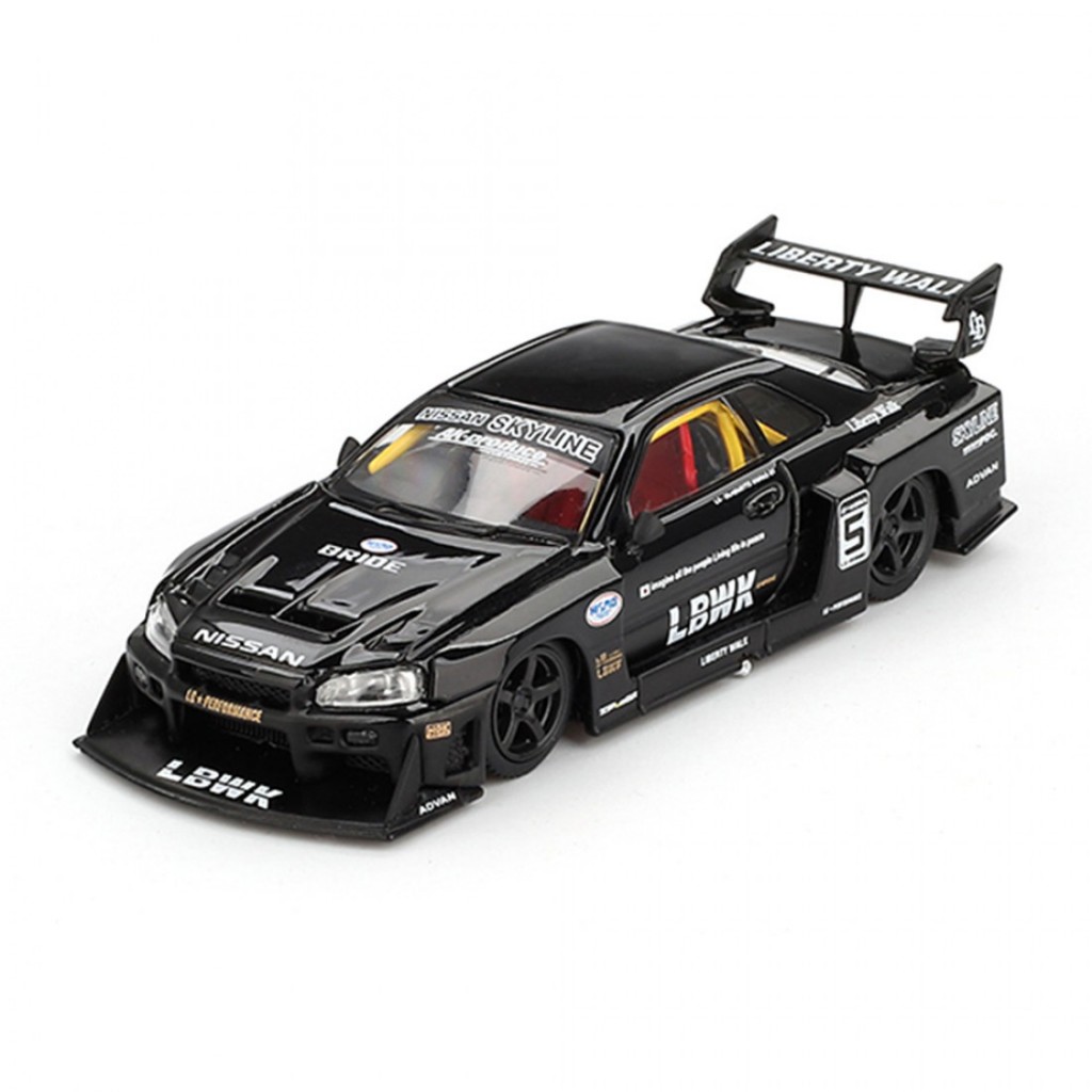Mini GT MGT00844-R 844 1/64 Nissan LB-ER34 Super Silhouette SKYLINE สีดํา RHD Diecast Scale รถรุ่น