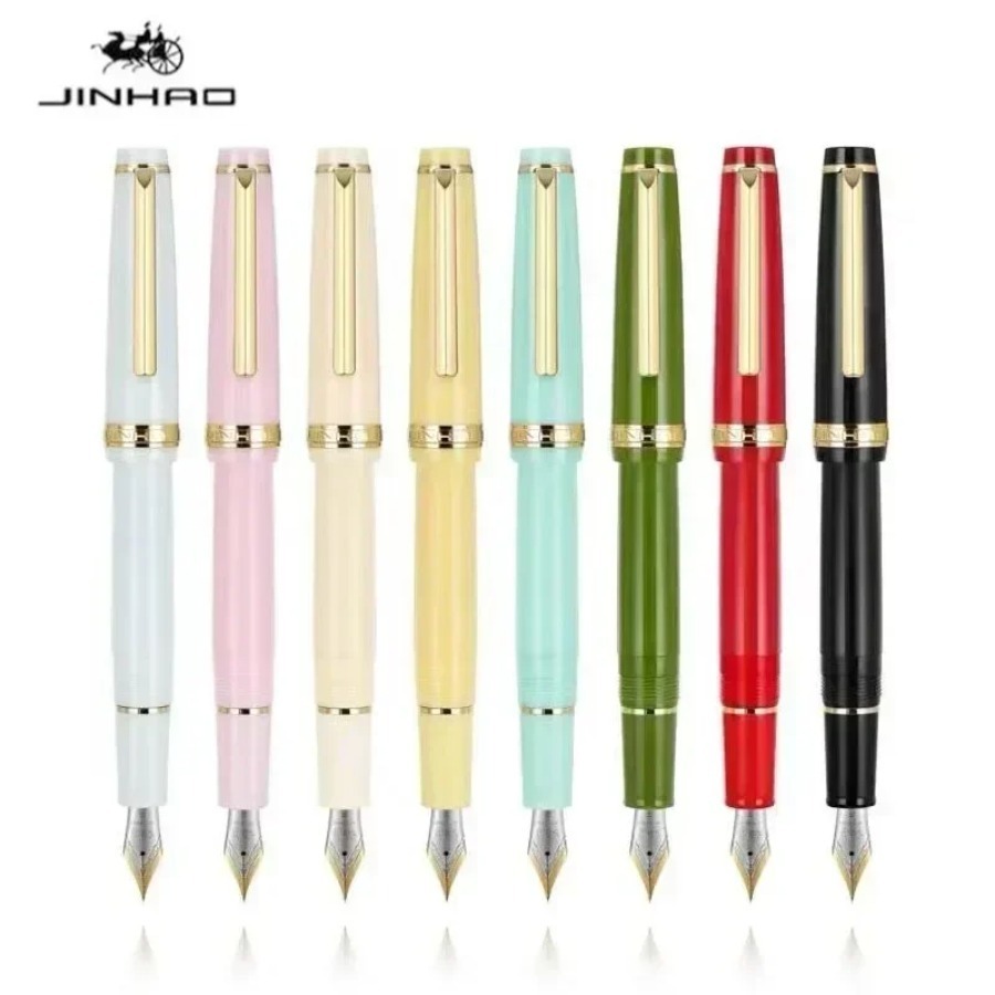 Jinhao 82 โปร่งแสง หมึก Sac ฝึกประดิษฐ์ตัวอักษร หัว EF/F/M หมุนได้ ฝาปิด