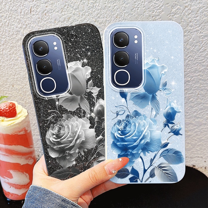 YBD สาวสไตล์เคสโทรศัพท์สําหรับ Vivo Y19S Y04 Y29S Y29 4G 5G หรูหราคริสตัล Rose Shell