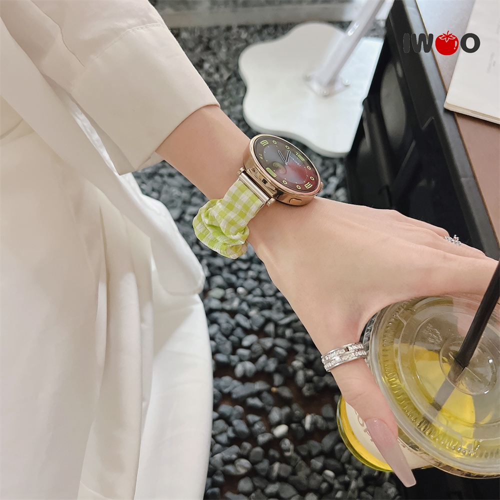 สําหรับ Garmin venu 3S/2s/vivoactive 4s/3S/vivomove 3S/OPPO watch x2mini สุภาพสตรียืดหยุ่นประเทศผมแหวนสายคล้อง - รูปที่ 2