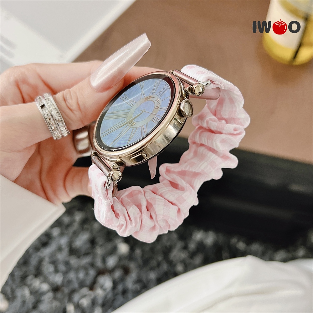 สําหรับ Garmin venu 3S/2s/vivoactive 4s/3S/vivomove 3S/OPPO watch x2mini สุภาพสตรียืดหยุ่นประเทศผมแหวนสายคล้อง - รูปที่ 3