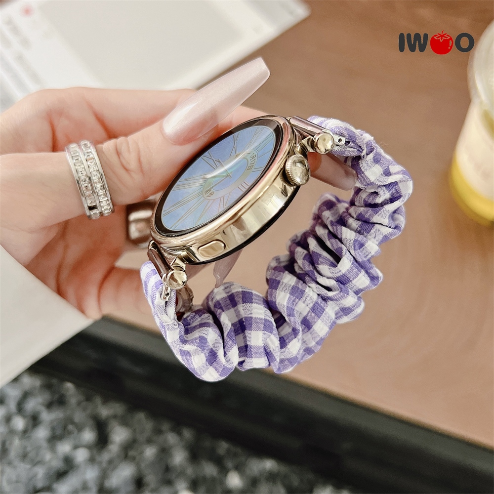 สําหรับ Garmin venu 3S/2s/vivoactive 4s/3S/vivomove 3S/OPPO watch x2mini สุภาพสตรียืดหยุ่นประเทศผมแหวนสายคล้อง - รูปที่ 7