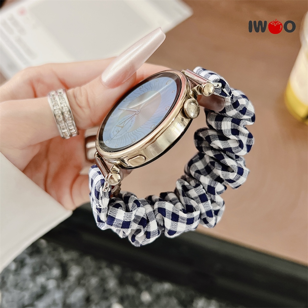 สําหรับ Garmin venu 3S/2s/vivoactive 4s/3S/vivomove 3S/OPPO watch x2mini สุภาพสตรียืดหยุ่นประเทศผมแหวนสายคล้อง