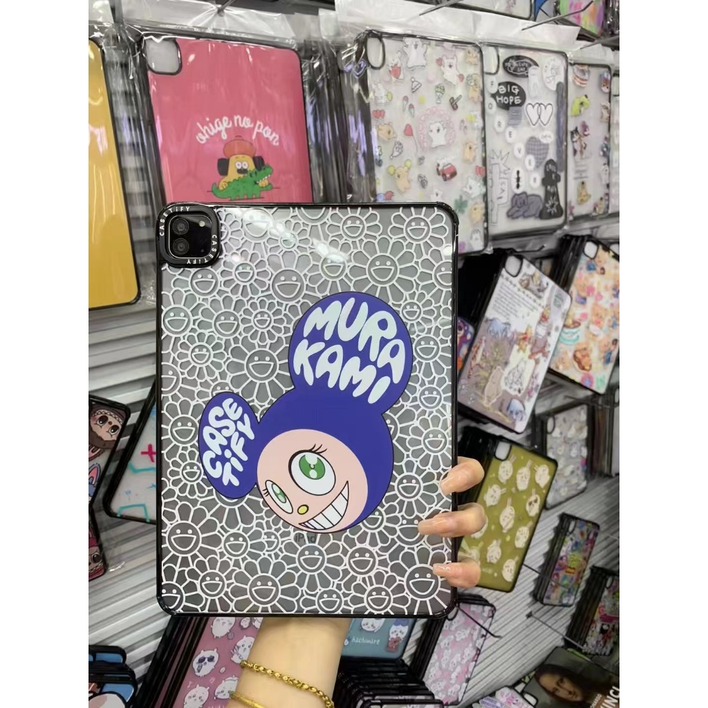 Co-Branded Takashi Murakami ตุ๊กตาหัวโตสีขาวเหมาะสําหรับ Apple ipadpro37 ซม.แท็บเล็ตพีซี mini7/6 เคส
