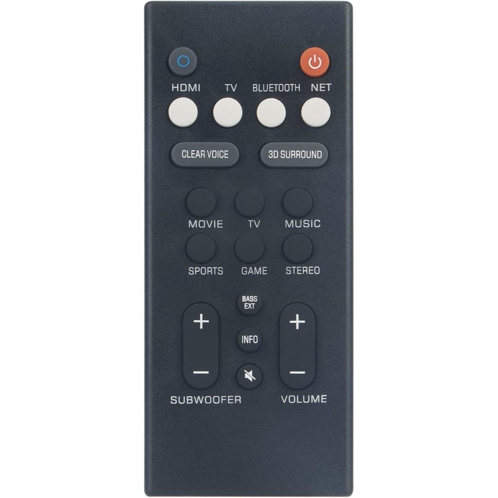 VCQ9140 เปลี่ยนรีโมทคอนโทรล Fit สําหรับ Yamaha ATS-2090, YAS-109, ATS-1090, YAS-CU209, YAS-109BL, YA