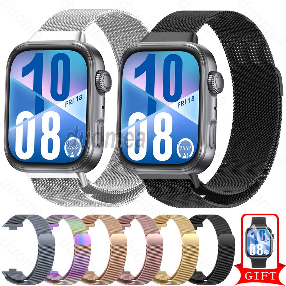 สายสแตนเลสสร้อยข้อมือโลหะอุปกรณ์เสริมสําหรับ Huawei Watch Fit 5 4 Pro 3 2 Special Edition