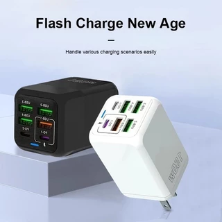 [รับประกัน 1 ปี] Charger Fast Charger Head 150W Fast Charger 3.0 6Port USB Fast Port ทุกรุ่นรองรับ