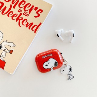 สีแดง Snoopy Airpods Pro3 กรณี Charlie สีน้ําตาล Airpods Pro2 กันกระแทกหูฟัง IMD สําหรับ AirPods Pro3 4/4 (ANC) Pro2 3 Pro 2 1