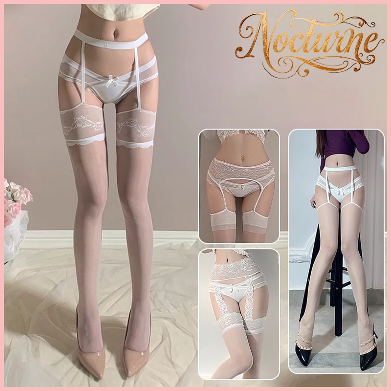 📢พร้อมส่งในไทย🚚ถุงน่องตาข่ายพร้อมถุงน่องลูกไม้แบบบางและป้องกันอุปสรรค์แห้งเร็วระบายอากาศและเนียน