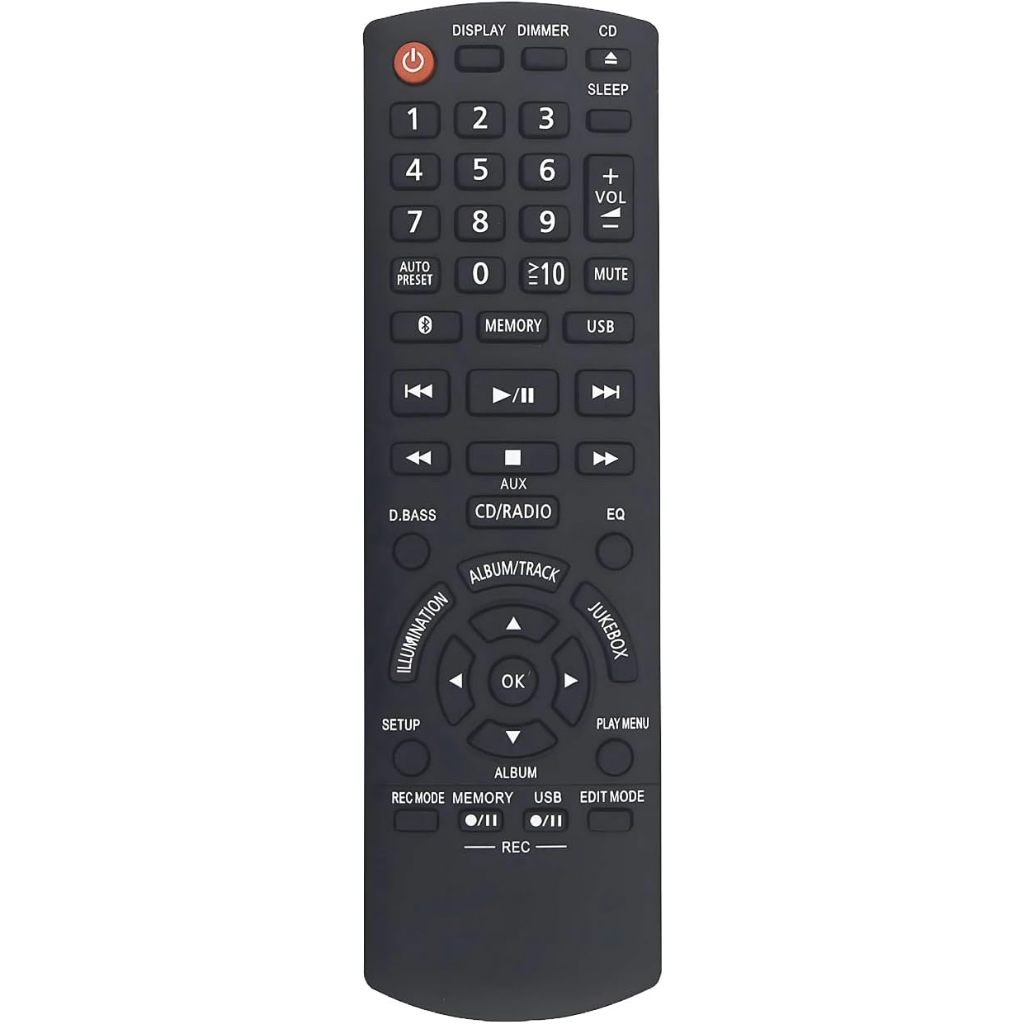 N2QAYB001094 เปลี่ยนรีโมทสําหรับระบบสเตอริโอ Panasonic SC-MAX5000 SC-MAX7000 SA-MAX8000 SC-MAX9000 S