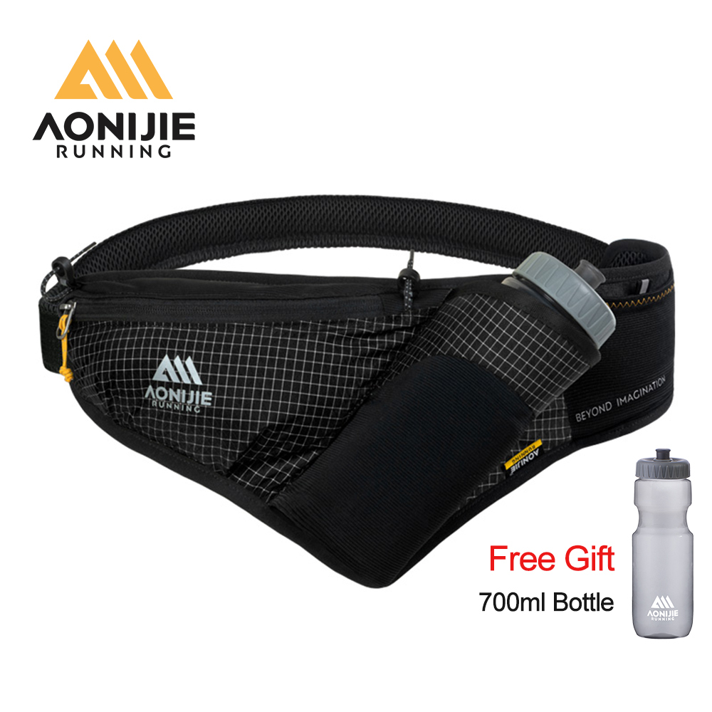 AONIJIE FH2501 กระเป๋าคาดเอวสําหรับวิ่งพร้อมขวดขนาด 700 มล. สําหรับผู้ชายผู้หญิง Jogging Hydration Belt Fanny Pack สําหรับเดินป่าเดินมาราธอน Trail