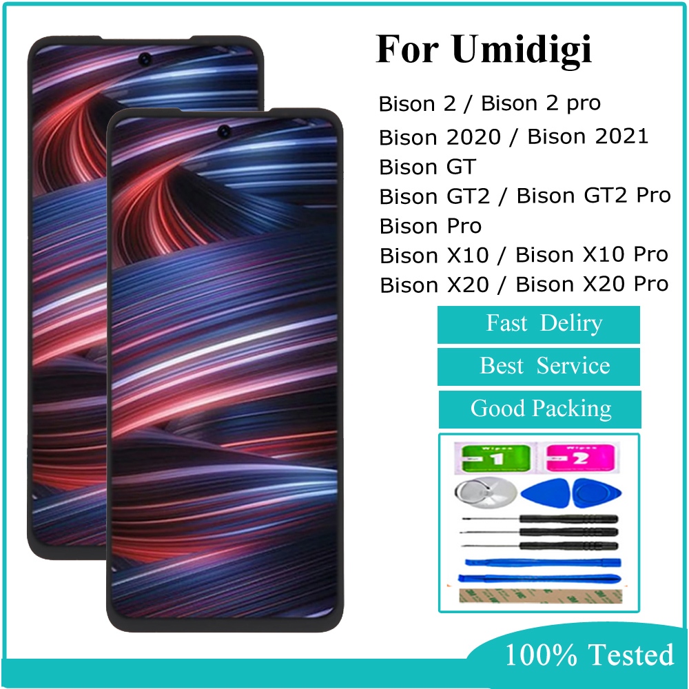 LCDสําหรับUmidigi Bison 2 Pro Umidigi Bison 2020 2021 Bison GT Bison GT2 Pro Bison Pro Bison X10 Pro