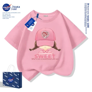 [ในสต็อก]ของพร้อมส่ง เสื้อยืดเด็กผู้หญิงแขนสั้น ผ้าฝ้ายซึบซับเหงื่อ ลายเด็กน้อยน่ารักการ์ตูน ฤดูร้อน