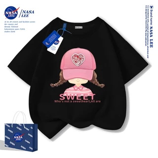 [ในสต็อก]ของพร้อมส่ง เสื้อยืดเด็กผู้หญิงแขนสั้น ผ้าฝ้ายซึบซับเหงื่อ ลายเด็กน้อยน่ารักการ์ตูน ฤดูร้อน