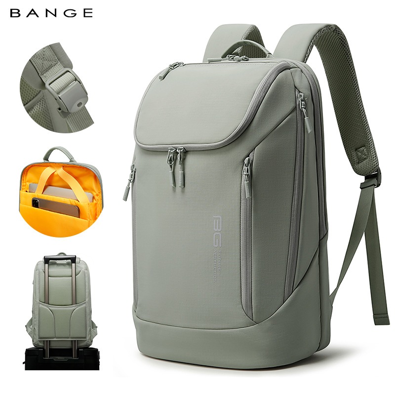 BANGE Men's Laptop Backpack 15.6 Inch Multifunction Waterproof Large Capacity Daily Work