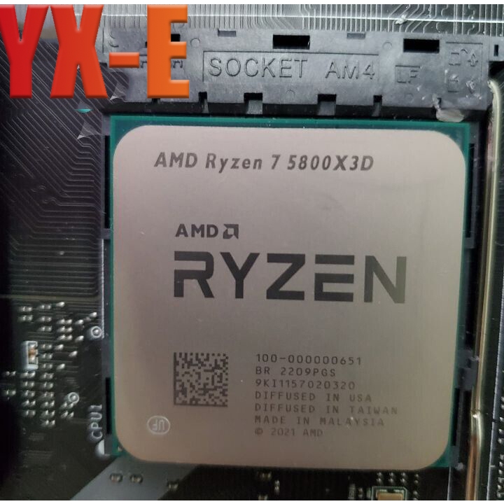 เดสก์ท็อป YX-E Ryzen 7 5800X3D R7 5800X3D AM4 โปรเซสเซอร์ CPU 3.4GHz 8Core 16Thr 105W 32MB