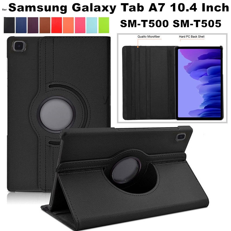 for Samsung Galaxy Tab A7 10.4 Inch 2020 360 Rotation PU Leather Smart Stand Coque Cover for Tab SM-T500 SM-T505 Tablet Case