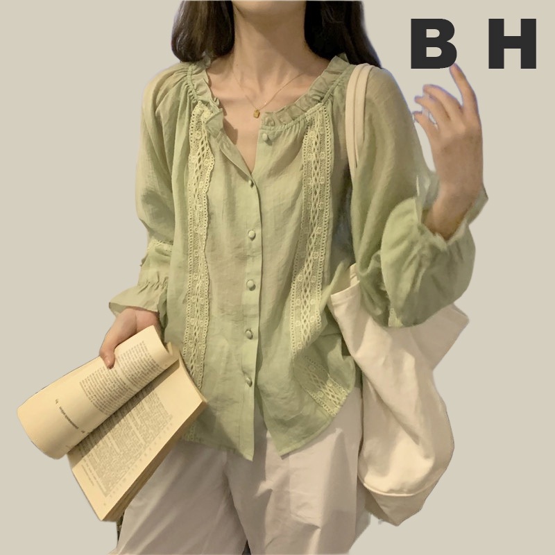 เสื้อคลุมกันแดด แขนยาว ทรงหลวม บาง ขอบหู แฟชั่นฤดูร้อน สําหรับผู้หญิง