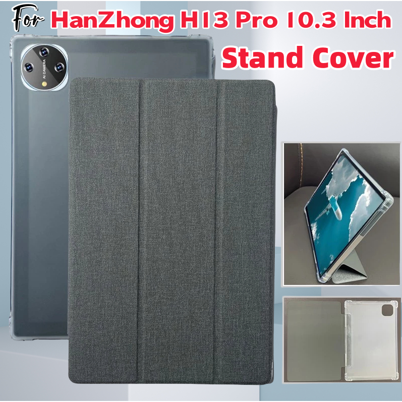 สําหรับ HanZhong H13 Pro 10.3 นิ้ว 2025 ไฟแช็กทินเนอร์ซองหนัง Soft TPU Stand Cover