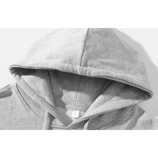 Hoodie Man เสื้อกันหนาวมีฮู้ดผู้ชายแฟชั่นสีทึบสไตล์ฮ่องกงแขนยาวเสื้อแขนยาวใส่ได้ทั้งชายและหญิง